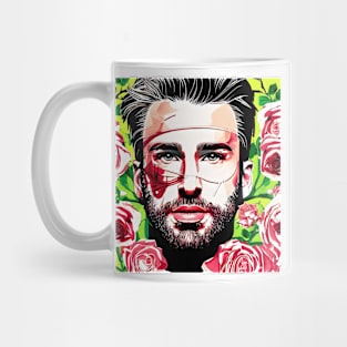 Chris with red roses Mug